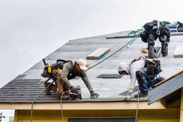 Professional Gutter Installation technician working in Northfield, CT